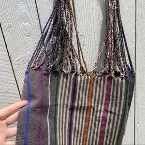 Handmade Luz Cotton Las Rayas Striped Tote Bag
